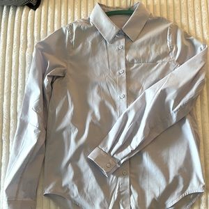 Lululemon soft purple button down shirt.